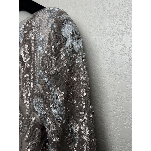 Mac Duggal size 4 Embroidered & Embellished Long Sleeve Tulle Ballgown $798 - Picture 14 of 16